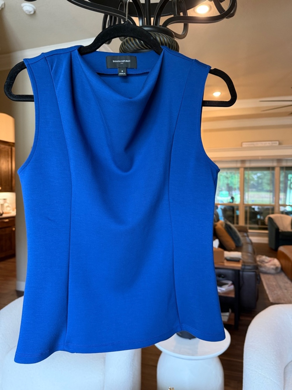 Banana Republic Sleeveless Cowl Neck Top - Blue